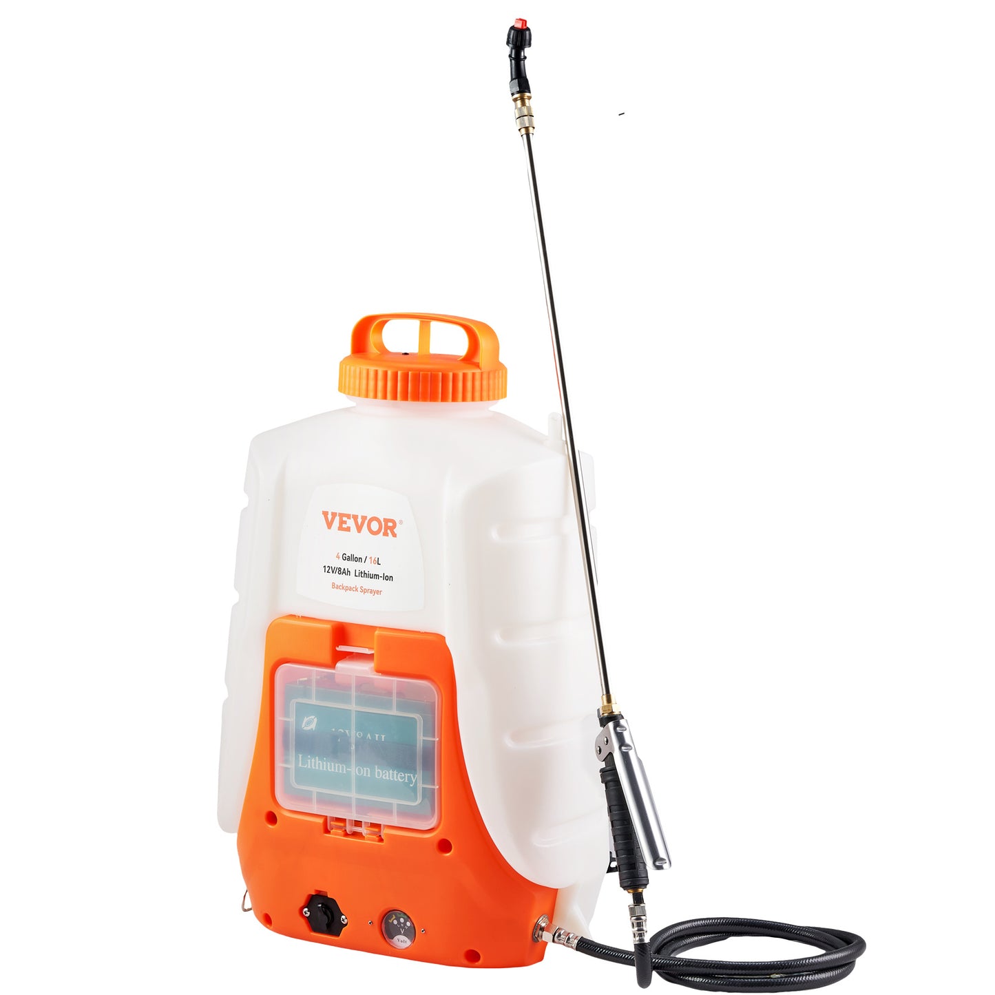 VEVOR Battery Powered Backpack Sprayer 4 Gal Tank 0-90 PSI Adjustable Pressure